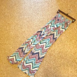 Wide leg cotton pants